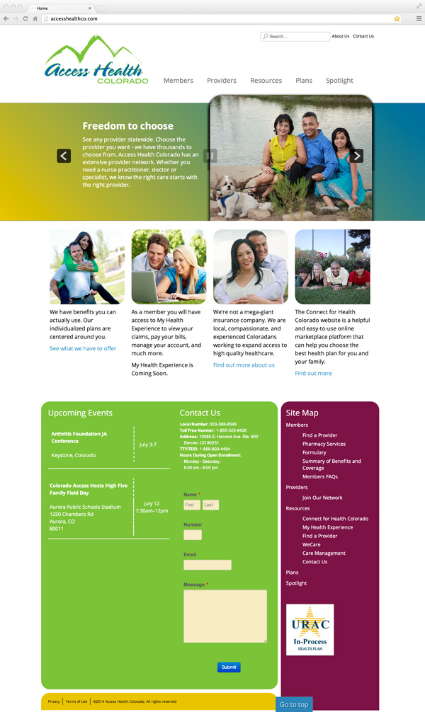 Access Health Colorado Home Page